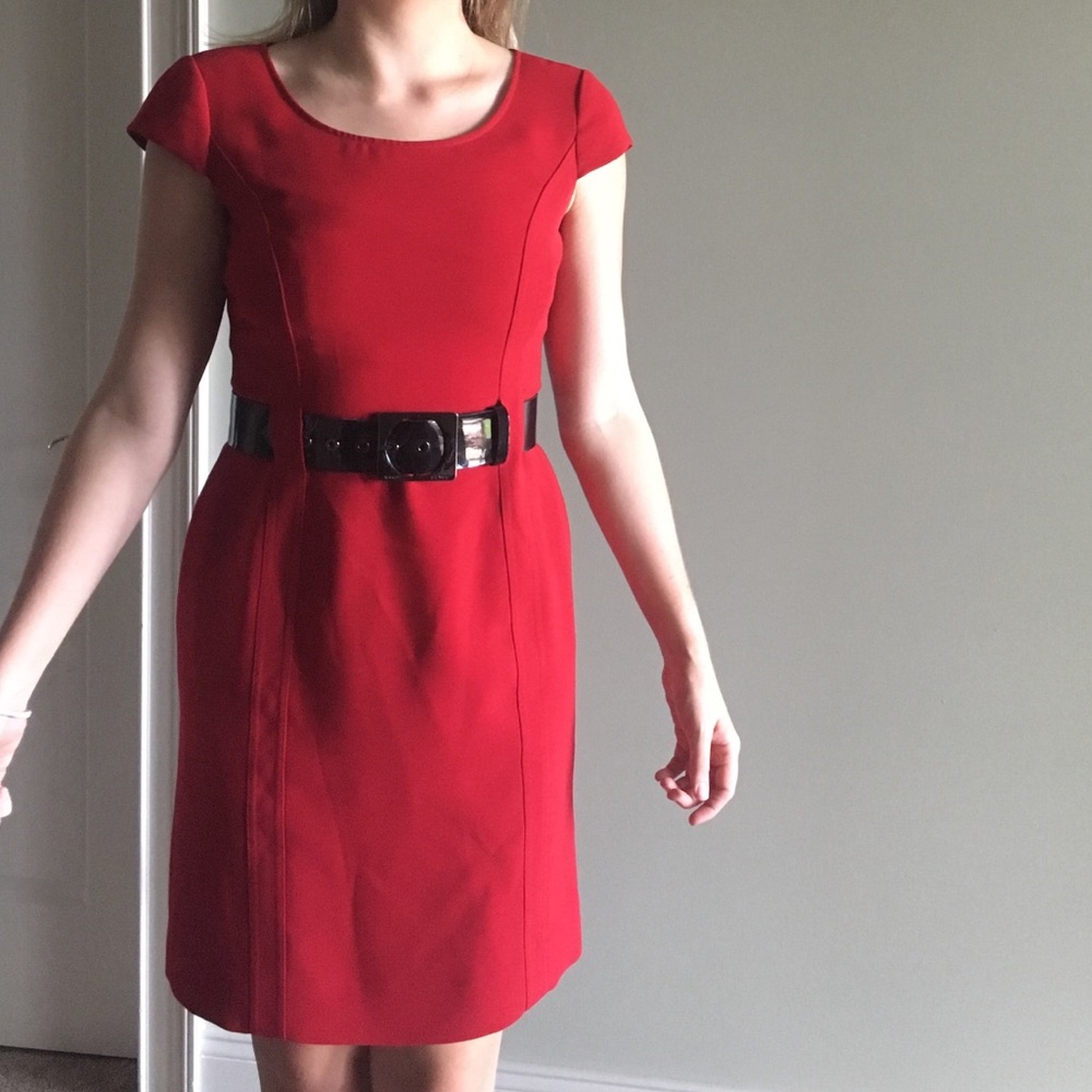 Like new Tahari dress with belt and sleeves